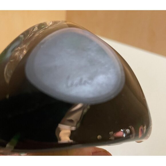 Blown Glass Clear and Green Pine Tree Signed - Picture 7 of 7